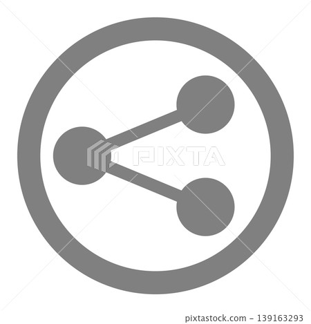 Share icon, round, monochrome, simple, vector, transparent, free resource. Share icon, round, monochrome, simple, vector, transparent, free resource. 139163293
