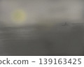 A dreamlike foggy sea with a distant boat 139163425