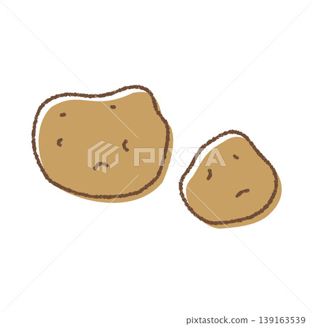 A simple, hand-drawn illustration of a potato. A simple, hand-drawn illustration of a potato. 139163539