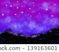 Starry sky above the clouds 139163601