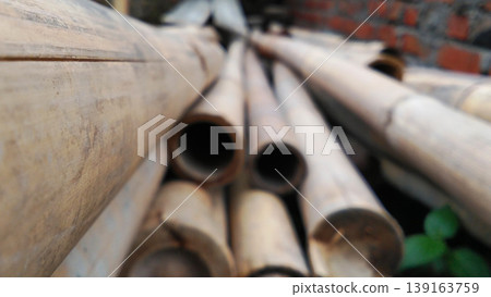 Close-up image of bamboo pipe with shallow depth of field. Close-up image of bamboo pipe with shallow depth of field. 139163759