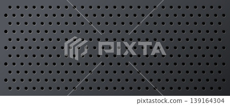 Perforated metal panel grid pattern minimal dark gray finish Perforated metal panel grid pattern minimal dark gray finish 139164304