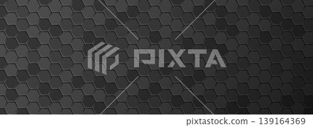 Dark gray three dimensional hexagon tile pattern textured Dark gray three dimensional hexagon tile pattern textured 139164369