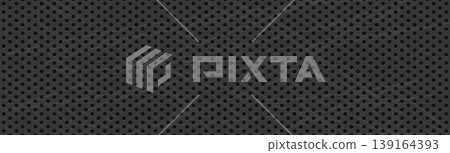 Dark perforated metal texture with small round holes gray Dark perforated metal texture with small round holes gray 139164393