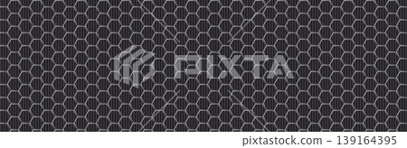 Hexagonal honeycomb mesh with vertical line pattern gray Hexagonal honeycomb mesh with vertical line pattern gray 139164395