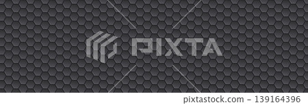 Hexagonal tile pattern, geometric relief, dark gray matte Hexagonal tile pattern, geometric relief, dark gray matte 139164396