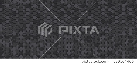 Dark hexagon mosaic seamless tile pattern gray modular surface Dark hexagon mosaic seamless tile pattern gray modular surface 139164466