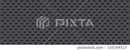 Perforated metal panel, industrial pattern, dark gray 139164517