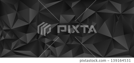 Low poly geometric polygonal pattern dark gray monochrome Low poly geometric polygonal pattern dark gray monochrome 139164531