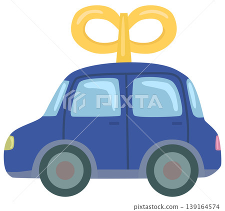 發條玩具車插圖（向量素材） 139164574