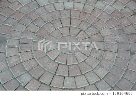 Circular Cobblestone Pavement Circular Cobblestone Pavement 139164693