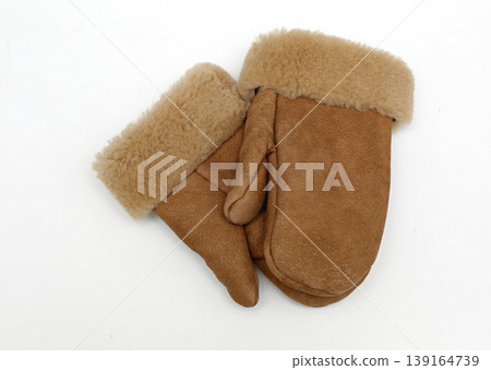 Lambs Wool Leather Mittens Lambs Wool Leather Mittens 139164739