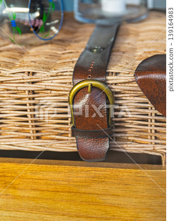 Brass Buckle Leather Belt Brass Buckle Leather Belt 139164983