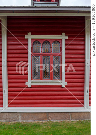 Window Red Wood Cabin Window Red Wood Cabin 139165000