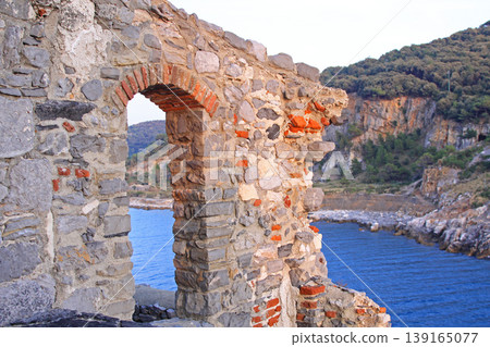 Ruins Liguria Coast Italy Ruins Liguria Coast Italy 139165077