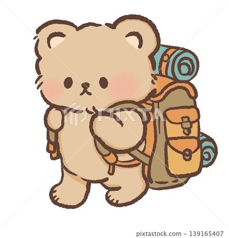 Cute Camping Bear Backpacker Clipart Kawaii Forest Adventure Bear With Hiking Backpack Outdoor Travel Illustration Cute Camping Bear Backpacker Clipart Kawaii Forest Adventure Bear With Hiking Backpack Outdoor Travel Illustration 139165407