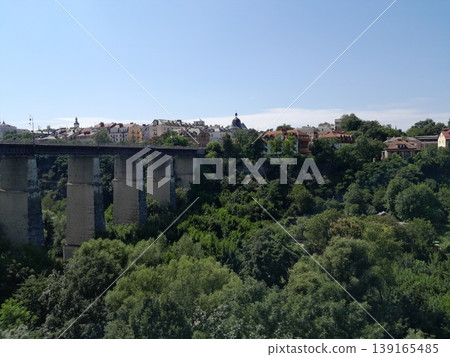 Lush Green Park View with Trees and Cityscape Under Clear Blue Sky Lush Green Park View with Trees and Cityscape Under Clear Blue Sky 139165485