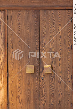Closed wooden cabinet Closed wooden cabinet 139165737