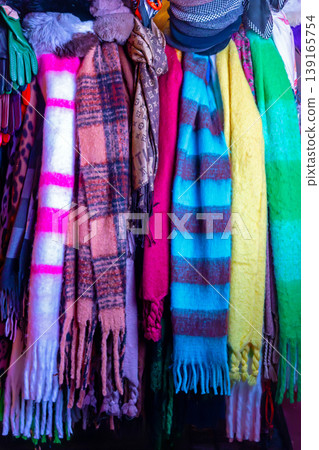 Wool fashion shawls on market 139165754
