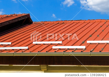 Roof tiles on a house Roof tiles on a house 139166421
