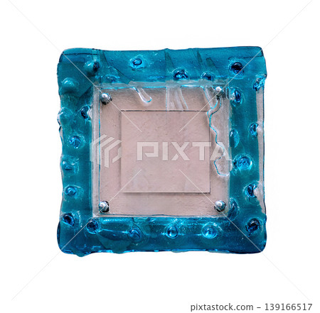 Square bl.ue glass frame Square bl.ue glass frame 139166517