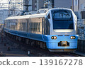E653 series 1000 series K71 formation, light blue livery, temporary limited express Kamakura, on the Musashino Line. 139167278