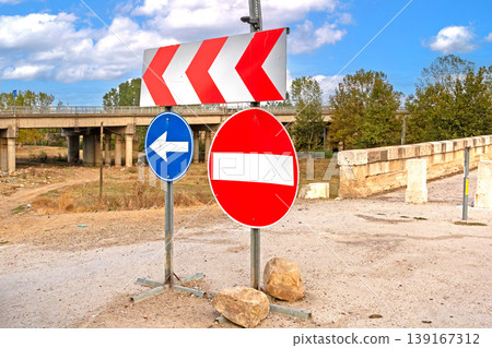 Direction traffic signs on the road Direction traffic signs on the road 139167312