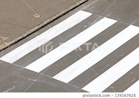 Zebra crossing on a street oavement Zebra crossing on a street oavement 139167628