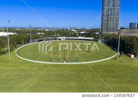 Aerial photograph of Tom Willis Oval in Sydney Olympic Park Aerial photograph of Tom Willis Oval in Sydney Olympic Park 139167637