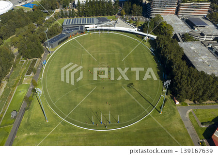 Aerial photograph of Tom Willis Oval in Sydney Olympic Park Aerial photograph of Tom Willis Oval in Sydney Olympic Park 139167639