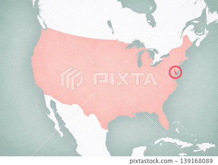 Map of United States of America - Delaware Map of United States of America - Delaware 139168089