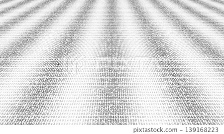 Digital Equilibrium - Panoramic Binary Waveform with Sophisticated Depth. Perspective. Digital Equilibrium - Panoramic Binary Waveform with Sophisticated Depth. Perspective. 139168223