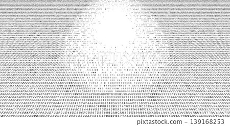 The Binary Void - Fractal Data Distribution and Cybersecurity Perimeter Background. Perspective. 139168253