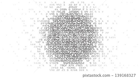 Virtual Digital Core - Abstract Binary Data Sphere 139168327