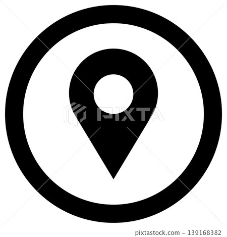 Map icon, round, monochrome, simple, vector, transparent, free resource. Map icon, round, monochrome, simple, vector, transparent, free resource. 139168382