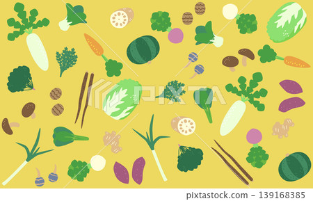 Yellow wallpaper background material using autumn and winter vegetables Yellow wallpaper background material using autumn and winter vegetables 139168385