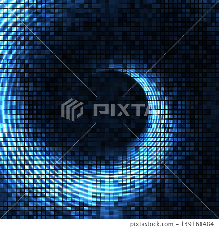 Blue neon curved spiral wavy lines abstract technology background Blue neon curved spiral wavy lines abstract technology background 139168484