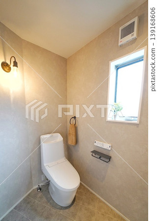 Clean toilet in newly built apartment Clean toilet in newly built apartment 139168606