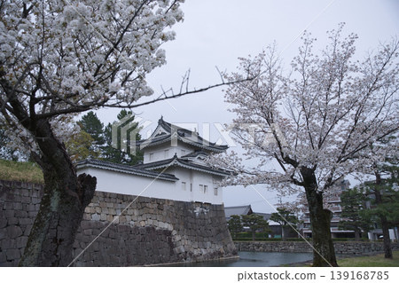 Kyoto scenery: Southwest corner turret viewed through cherry blossoms in full bloom (11) Kyoto scenery: Southwest corner turret viewed through cherry blossoms in full bloom (11) 139168785
