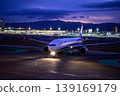 At Fukuoka Airport as dusk falls 139169179