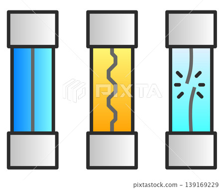 An illustration of a fuse, which prevents overcurrent and leakage in electrical components and electrical products. 139169229