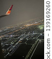 Night view seen from an airplane 139169260