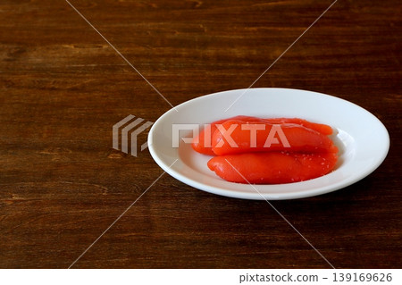 Tarako (broken pieces) as a table background Tarako (broken pieces) as a table background 139169626