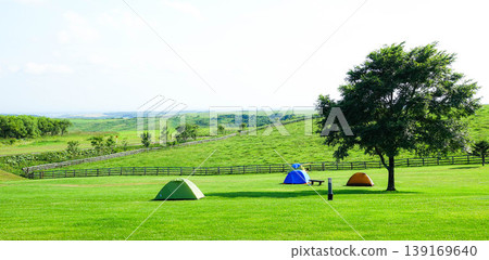 The tranquil scenery of the Taheiwa Campsite in Shibecha Town, Hokkaido during the summer. The tranquil scenery of the Taheiwa Campsite in Shibecha Town, Hokkaido during the summer. 139169640
