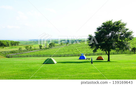 The tranquil scenery of the Taheiwa Campsite in Shibecha Town, Hokkaido during the summer. The tranquil scenery of the Taheiwa Campsite in Shibecha Town, Hokkaido during the summer. 139169643