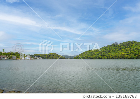 Lake Hamana, overlooking Kanzanji Amusement Park Lake Hamana, overlooking Kanzanji Amusement Park 139169768