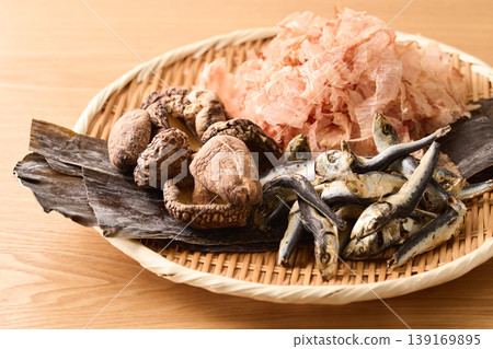 Various broth ingredients placed on a sieve Various broth ingredients placed on a sieve 139169895