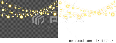 星形串燈。吊燈。可愛的LED裝飾品。 139170407
