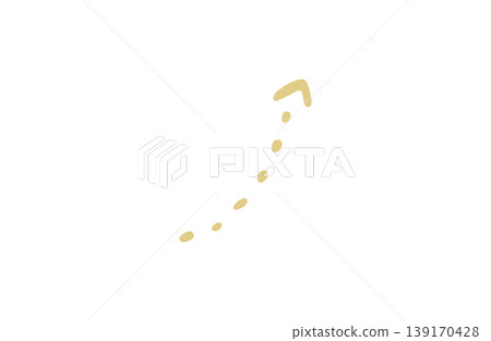 Hand-drawn style upward-pointing dot arrow illustration (yellow) - for presentations, flyers, and social media. Hand-drawn style upward-pointing dot arrow illustration (yellow) - for presentations, flyers, and social media. 139170428