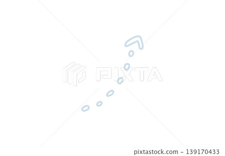 Hand-drawn style upward-pointing dot arrow (light blue, line art) - for presentations, flyers, and social media. Hand-drawn style upward-pointing dot arrow (light blue, line art) - for presentations, flyers, and social media. 139170433